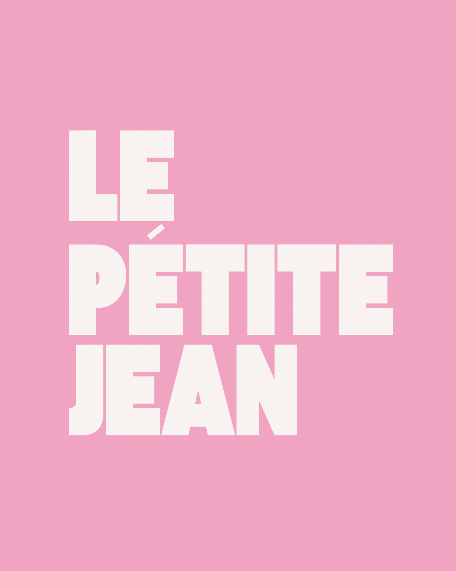 Le Pétite Jean gift card with minimalist square logo featuring modern typography and brand branding.